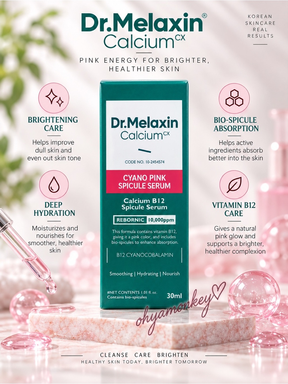 Dr. Melaxin Calcium Cyano Pink Spicule Serum